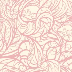 Pink hand drawn floral seamless N4