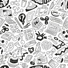 Science - seamless vector background