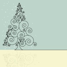 Retro Christmas tree EPS 8