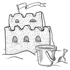 Sand castle sketch