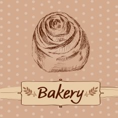Retro style bakery template N2