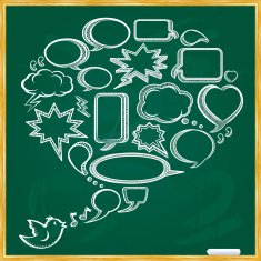 Chalkboard Speech Bubbles