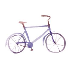 Lavender retro bicycle