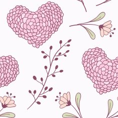 Handdrawn floral seamless pattern