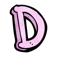 cartoon letter d N11