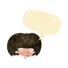 cartoon surprised woman with speech bubble N292