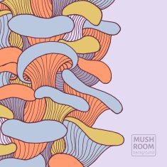 Colorful background with mushrooms N3