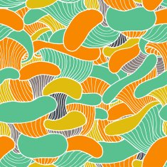 Seamless pattern with mushrooms N5