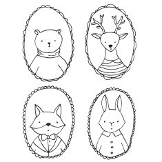 Animals portraits doodles N2