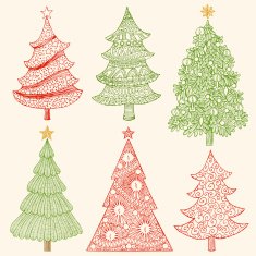 Christmas Tree Sketches
