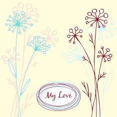 vector floral card