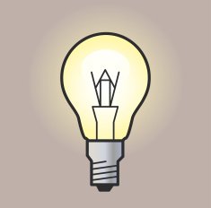 Bulb light in the grey Vector N2
