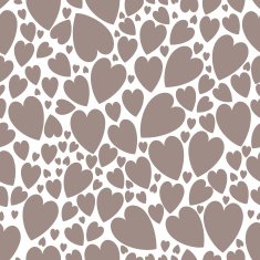 chaotic seamless pattern of hearts