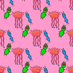 Seamless pattern UFO-18 N2