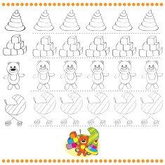 Connect the dots number of images - exercise for kids N5