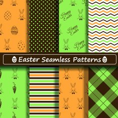 Set of scrapbook Easter seamless patterns N2