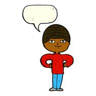 cartoon proud man with speech bubble N36