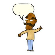 cartoon old man telling story with speech bubble N12
