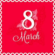 Greeting card with March 8 International Women&#039;s day