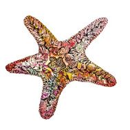 Creative watercolor starfish