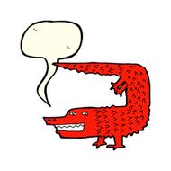 cartoon crocodile with speech bubble N48