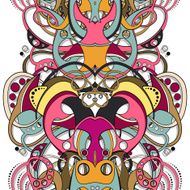 Vector Seamless Colored Abstract Pattern N6