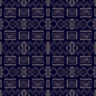 Monochrome tribal seamless pattern N5