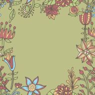 Flower frame seamless texture with flowers Use as greeting card N2