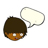 cartoon stressed face with speech bubble N12