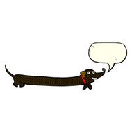 cartoon dachshund with speech bubble N12