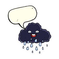 cartoon raincloud with speech bubble N4