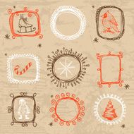 Vintage style hand-drawn Christmas illustration N3