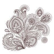 Beautiful Indian paisley ornament N5