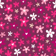 Floral seamless pattern on purple background N2