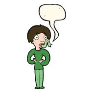 cartoon woman sticking out tongue with speech bubble N10