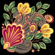 Vector Colored Floral Background N34