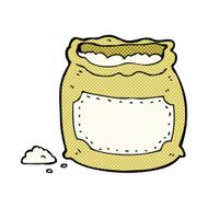 comic cartoon bag of flour N11