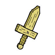 comic cartoon wooden sword N4