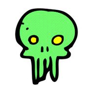 comic cartoon spooky skull symbol N6