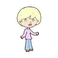 comic cartoon woman thinking N12