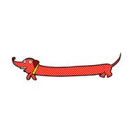 comic cartoon dachshund