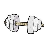 comic cartoon dumbbell N3