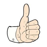 comic cartoon thumbs up symbol N3