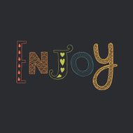 Vector hand drawn lettering Enjoy N2