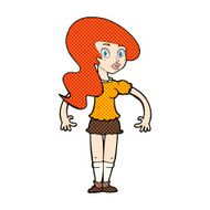 comic cartoon pretty woman N81