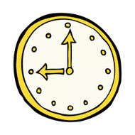 comic cartoon clock symbol N3
