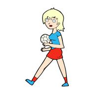 comic cartoon soccer girl N2