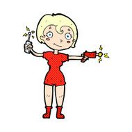 comic cartoon future space girl N3