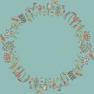 Flower frame seamless texture with flowers Use as greeting card N3