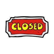 comic cartoon closed sign N3